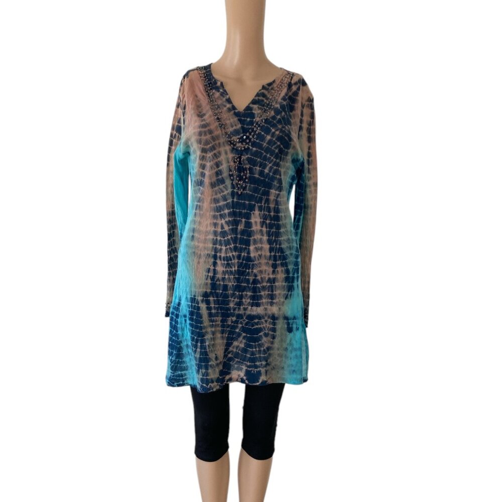 Karma Highway Tie-Dye Size S Tunic Blouse Mini Dress